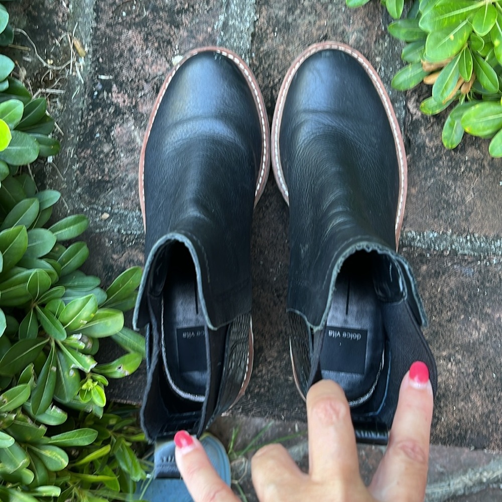 Dolce Vita Black Ankle Boots Size 7 - Picture 9 of 9